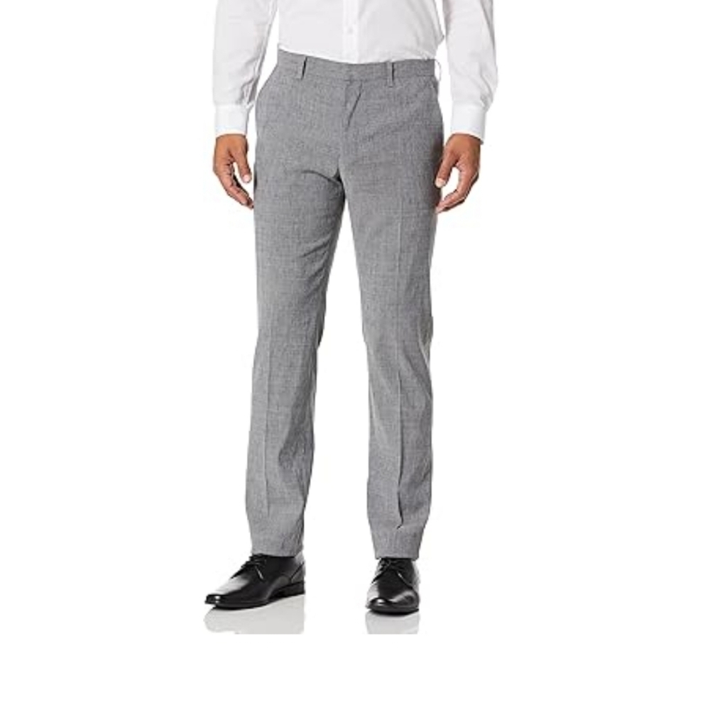NWT Theory Men's Mayer Stubbed Suit Pant In Grey Melange
